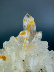 Iron Coated Quartz Cluster on Matrix from Pakistan
