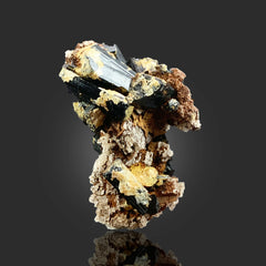 Natural Black Tourmaline on Matrix from Skardu, Pakistan