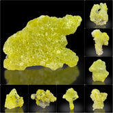 Yellow Brucite Crystals from Baluchistan, Pakistan – 184 g | 8 Pieces