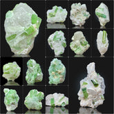 Green Tourmaline Quartz Specimen Lot from Pakistan