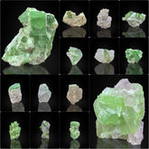 Green Tourmaline on Quartz Crystals Matrix from Afghanistan