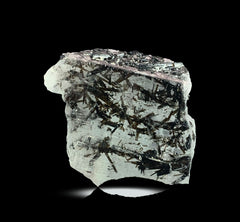 Etched Aquamarine Crystal with Schorl Tourmaline from Skardu