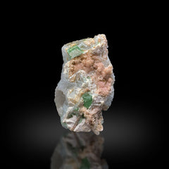 Green Tourmaline on Quartz Matrix Afghanistan
