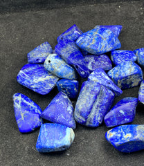 Drilled Lapis Lazuli Beads from Afghanistan – Blue Nuggets with Pyrite 463 g