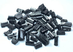 Drilled Black Tourmaline Crystals from Pakistan – 270 g Mineral Lot