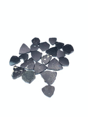 Schörl Black Tourmaline Slices from Pakistan – 96 g Lot of 21 for Jewelry Making