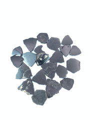 Schörl Black Tourmaline Slices from Pakistan – 96 g Lot of 21 for Jewelry Making