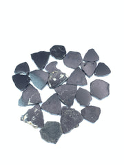 Schörl Black Tourmaline Slices from Pakistan – 96 g Lot of 21 for Jewelry Making