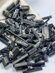 Black Tourmaline Crystals Lot from Pakistan