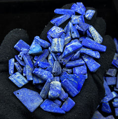 Drilled Polished Lapis Lazuli Beads from Afghanistan – 261 g Lot