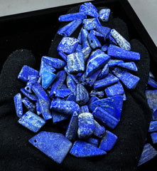 Drilled Polished Lapis Lazuli Beads from Afghanistan – 261 g Lot