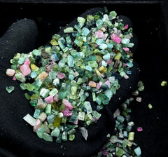 Mixed Color Tourmaline Crystals from Afghanistan – 139 g Mineral Lot