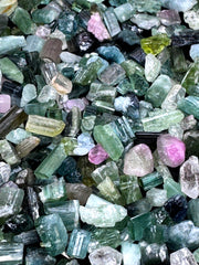 Mixed Color Tourmaline Crystals from Afghanistan – 130 g Mineral Lot