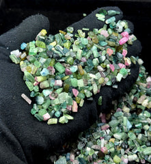Mixed Color Tourmaline Crystals from Afghanistan – 265 g Mineral Lot