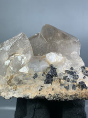 Smoky Quartz with Schorl Tourmaline Specimen from Skardu, Pakistan – 436 g