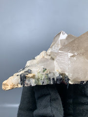 Smoky Quartz with Schorl Tourmaline Specimen from Skardu, Pakistan – 436 g