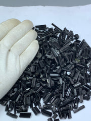 Black Tourmaline Crystals from Skardu Pakistan – 420 g Mineral Lot