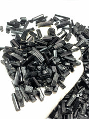 Black Tourmaline Crystals from Skardu Pakistan – 420 g Mineral Lot