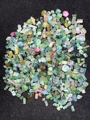 Mixed Color Tourmaline Crystals from Afghanistan – 87 g Mineral Lot