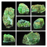 Peridot on Matrix Specimen Lot from Pakistan – 7 Pieces