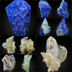Lapis Lazuli Rough and Clear Quartz Cluster