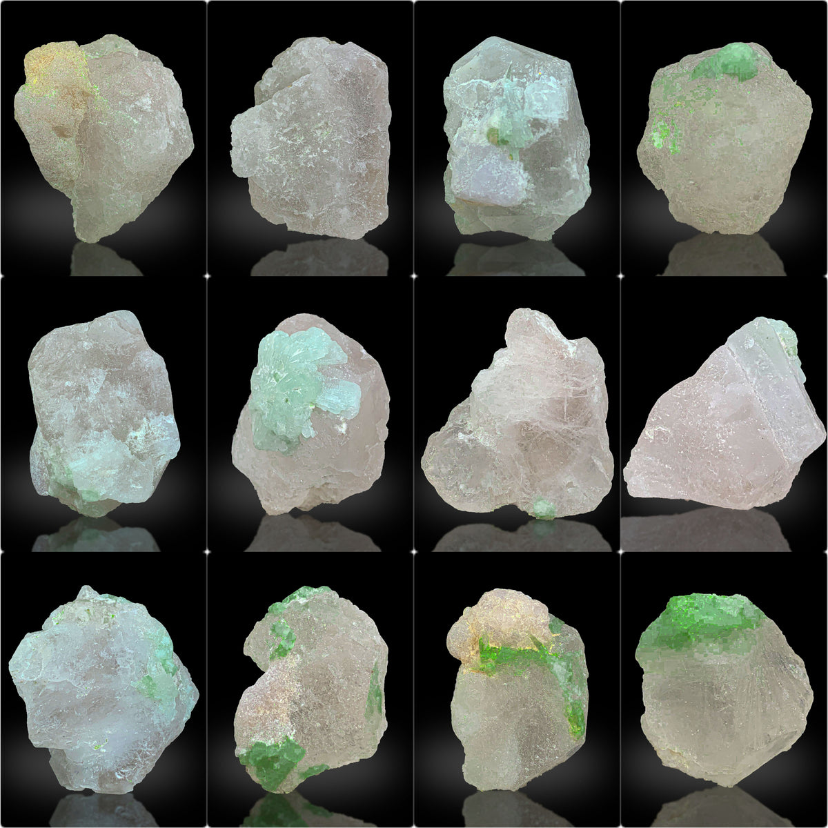 Morganite with Green Tourmaline from Afghanistan