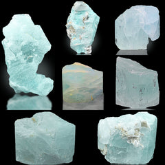 Etched Aquamarine Crystals Lot from Skardu, Pakistan