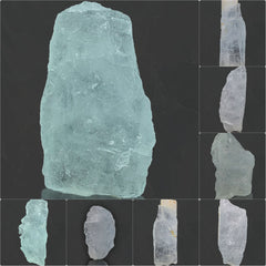 Etched Aquamarine Crystals Lot from Skardu, Pakistan