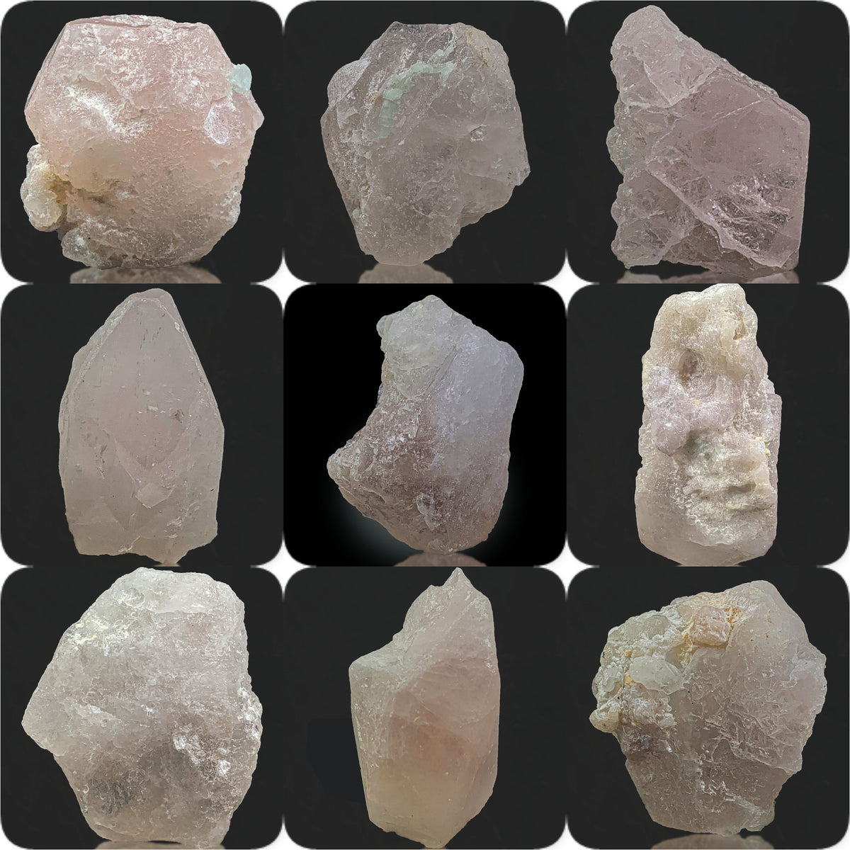 Etched Morganite Crystals Lot from Afghanistan