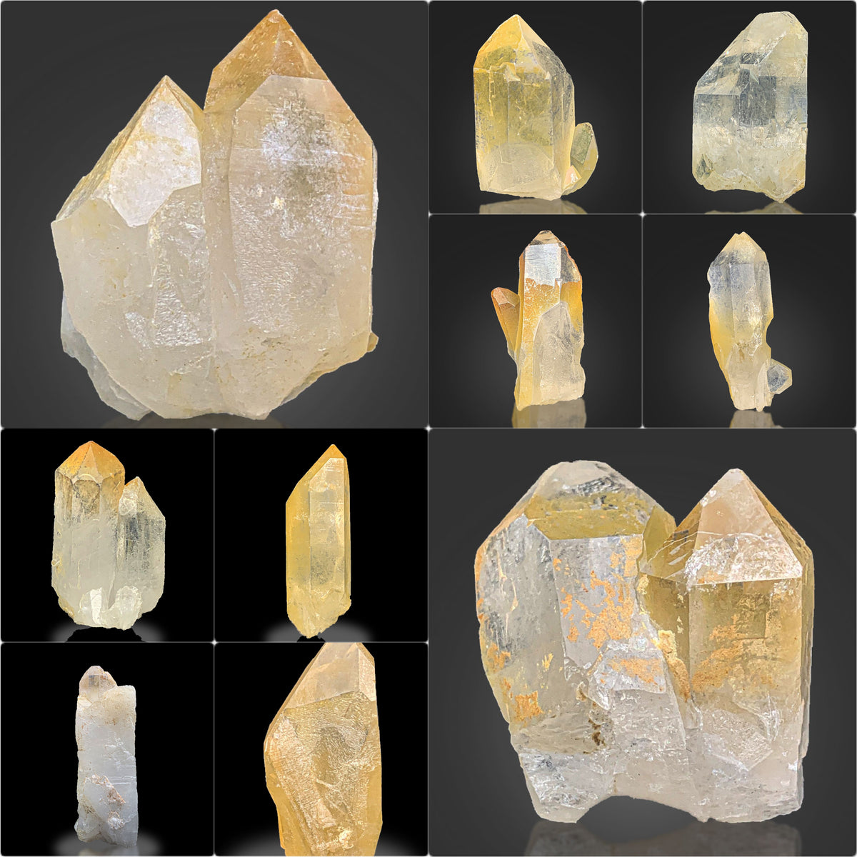 Iron Oxide Quartz Crystals Lot from Pakistan