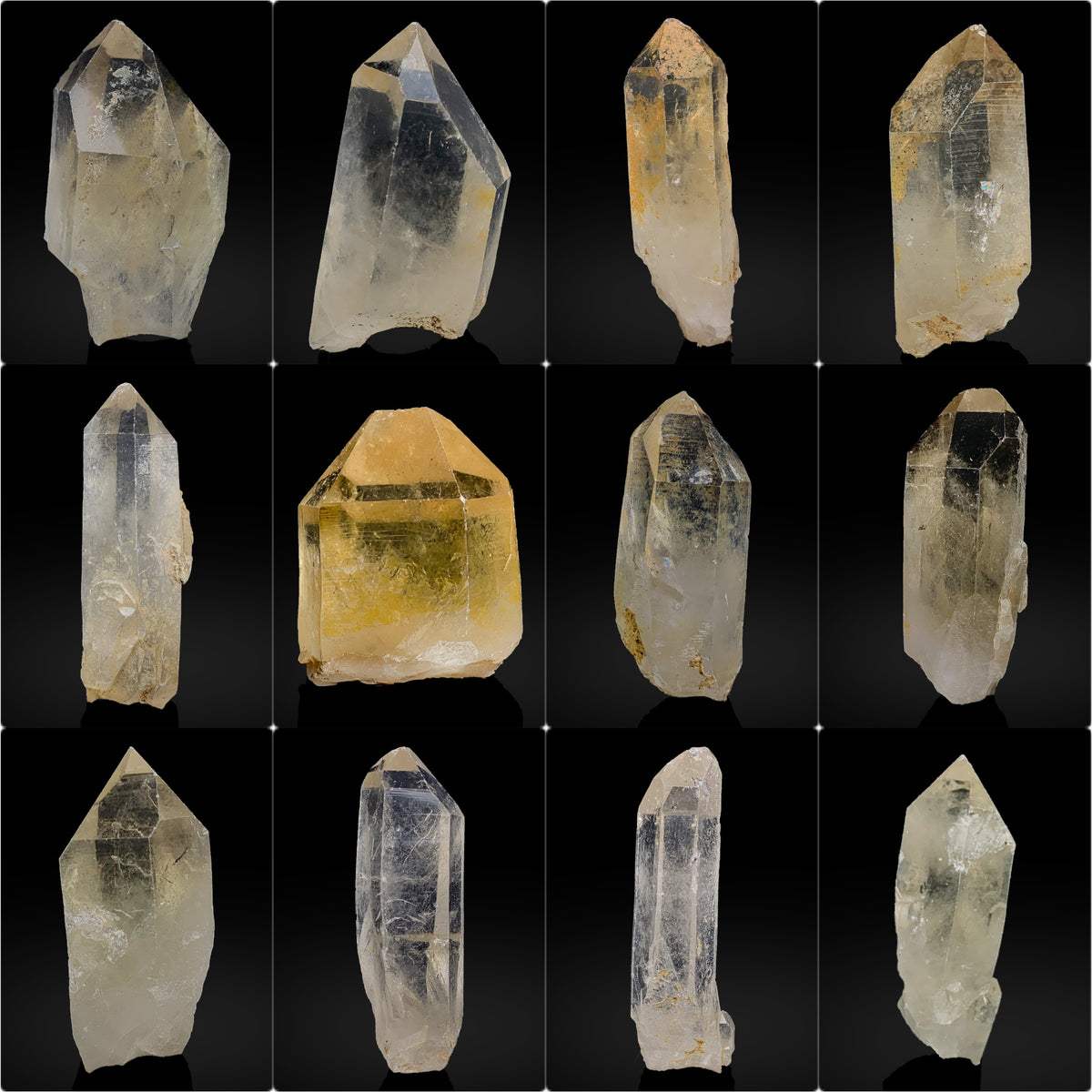 Smoky Quartz Crystals Lot from Pakistan – 489 g | 12 Pieces