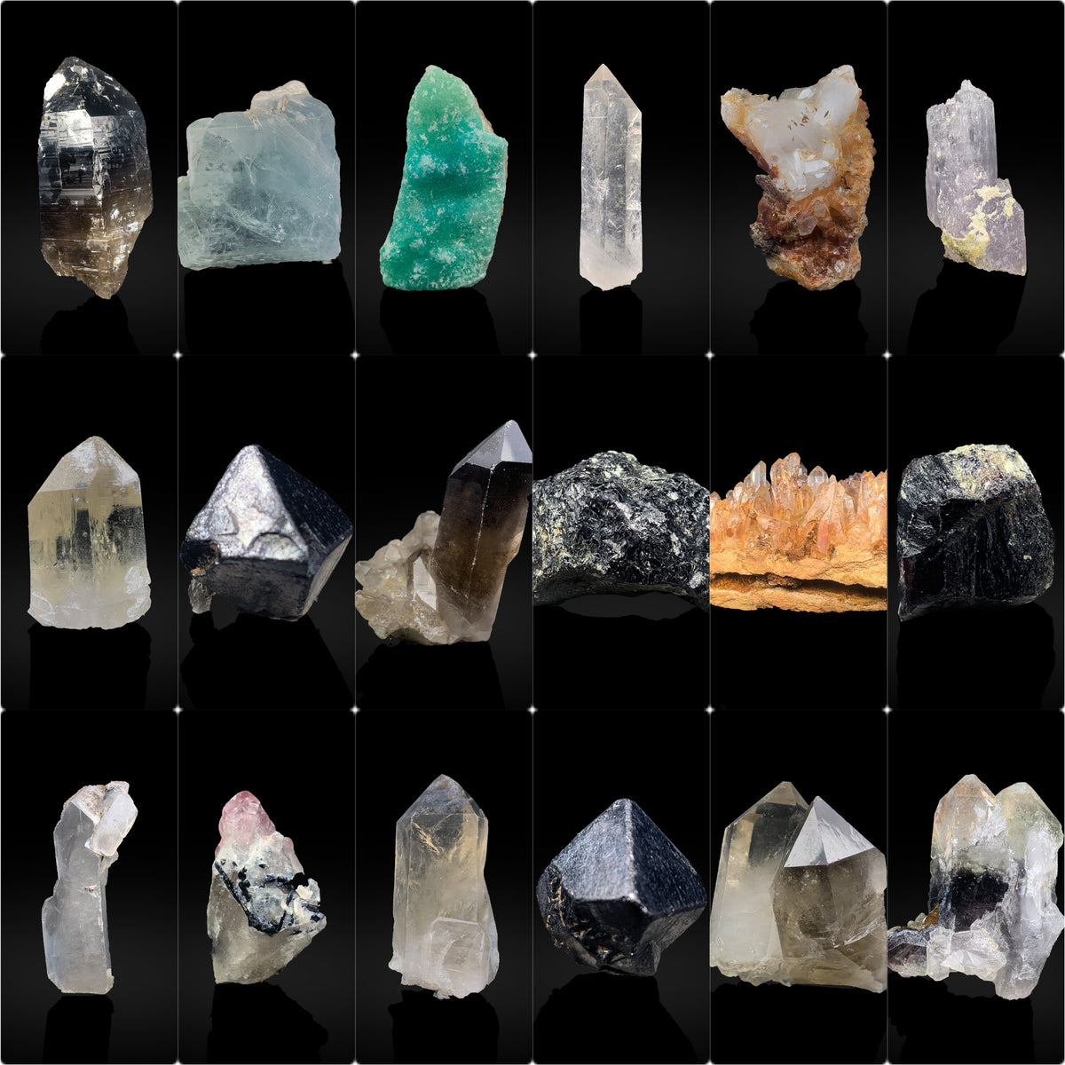 Natural Mixed Mineral Specimen Lot from Pakistan 18 pieces.