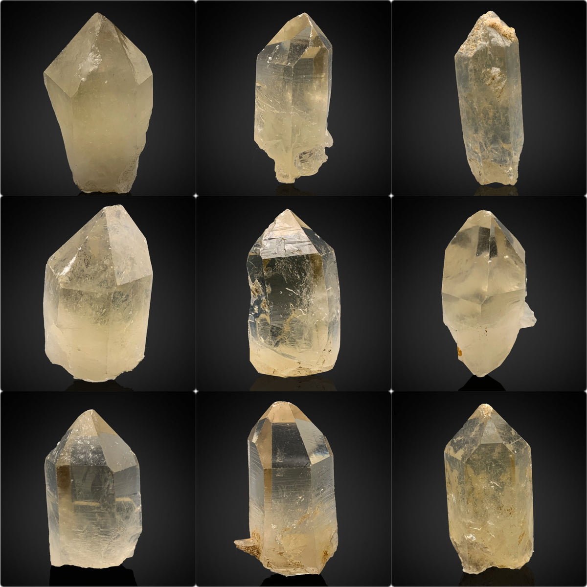Smoky Quartz Crystals Lot from Pakistan – 473 g | 9 Pieces