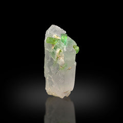 Green Tourmaline on Quartz Matrix Afghanistan