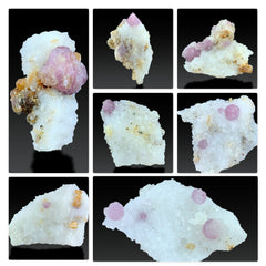 Spinel Crystal with Pyrite Specimen Lot from Afghanistan – 7 Pieces