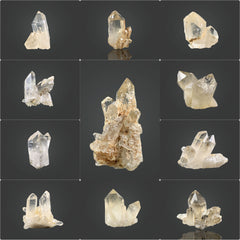 Citrine Quartz Specimen Lot from Pakistan – 523 g | 11 Pieces