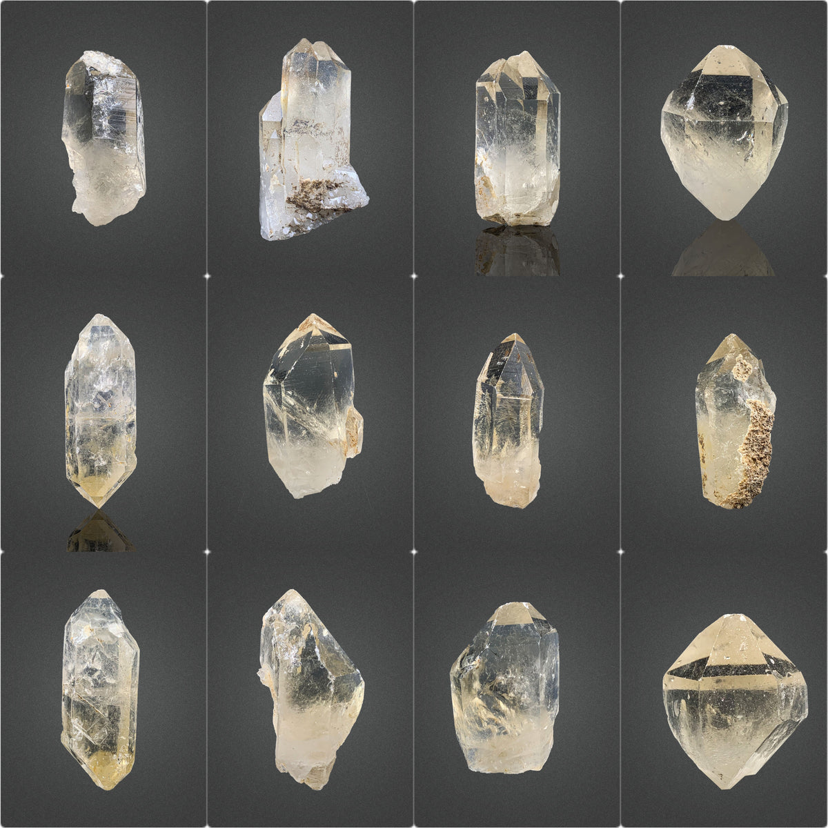 Citrine Quartz Specimen Lot from Pakistan – 677 g | 9 Pieces