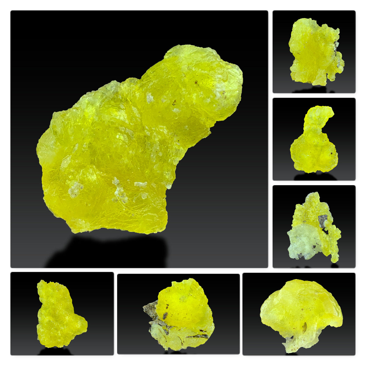 Brucite Crystals Lot from Balochistan Pakistan – 7 Specimens