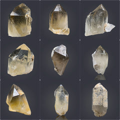Citrine Quartz Specimen Lot from Pakistan – 615 g | 9 Pieces