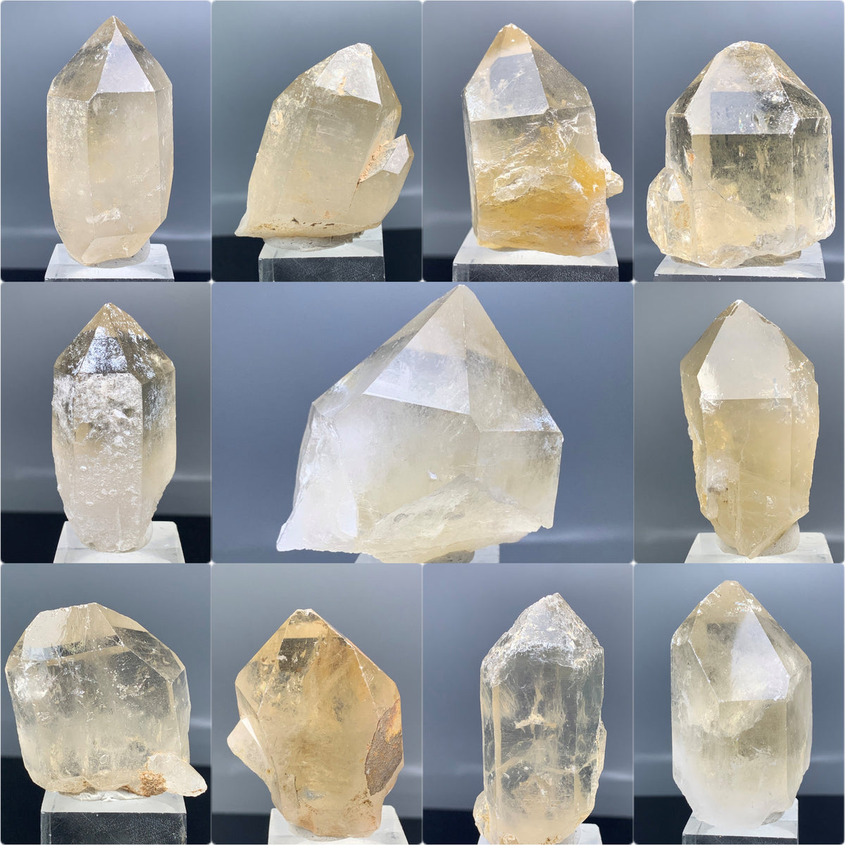 Citrine Quartz Specimen Lot from Pakistan – 913 g | 11 Pieces