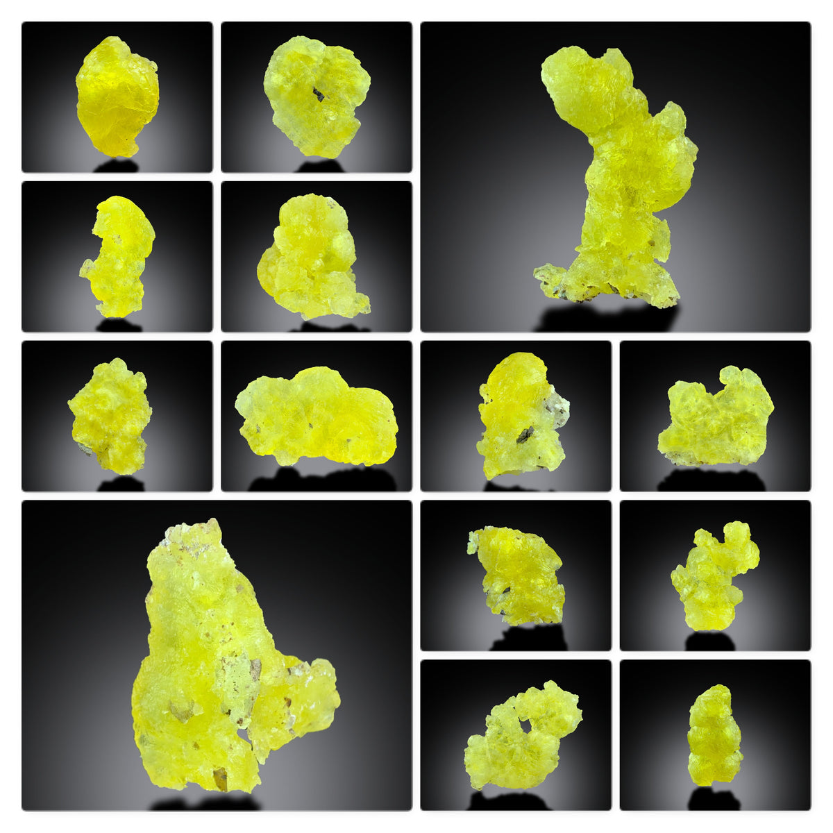 Brucite Crystals Lot from Balochistan Pakistan – 14 Pieces