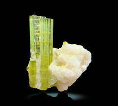 Green Tourmaline Specimen combined with Quartz from Afghanistan