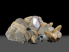 Aquamarine combined with Quartz and Muscovite Mica, Lot of 2