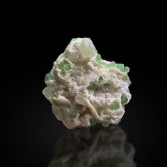 Green Tourmaline Crystals on Matrix from Afghanistan