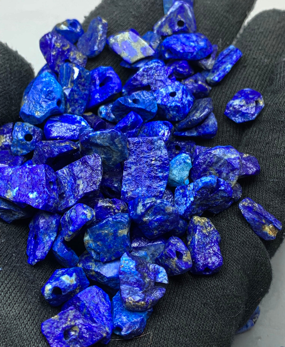 Drilled Lapis Lazuli Rough from Afghanistan – 250 g Jewelry Making Lot