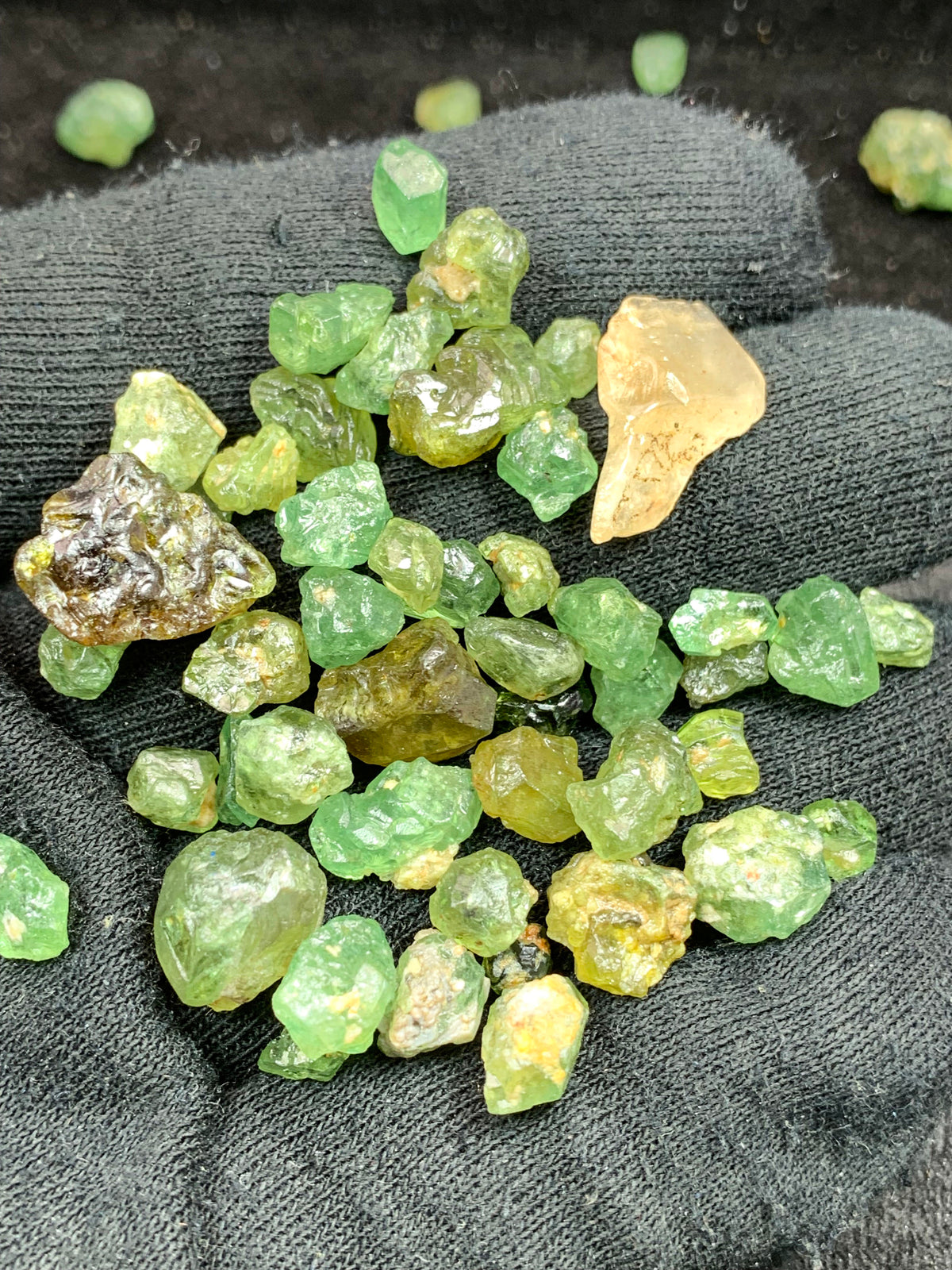 Natural Rough Peridot, Faceting Grade from Mansehra, Pakistan