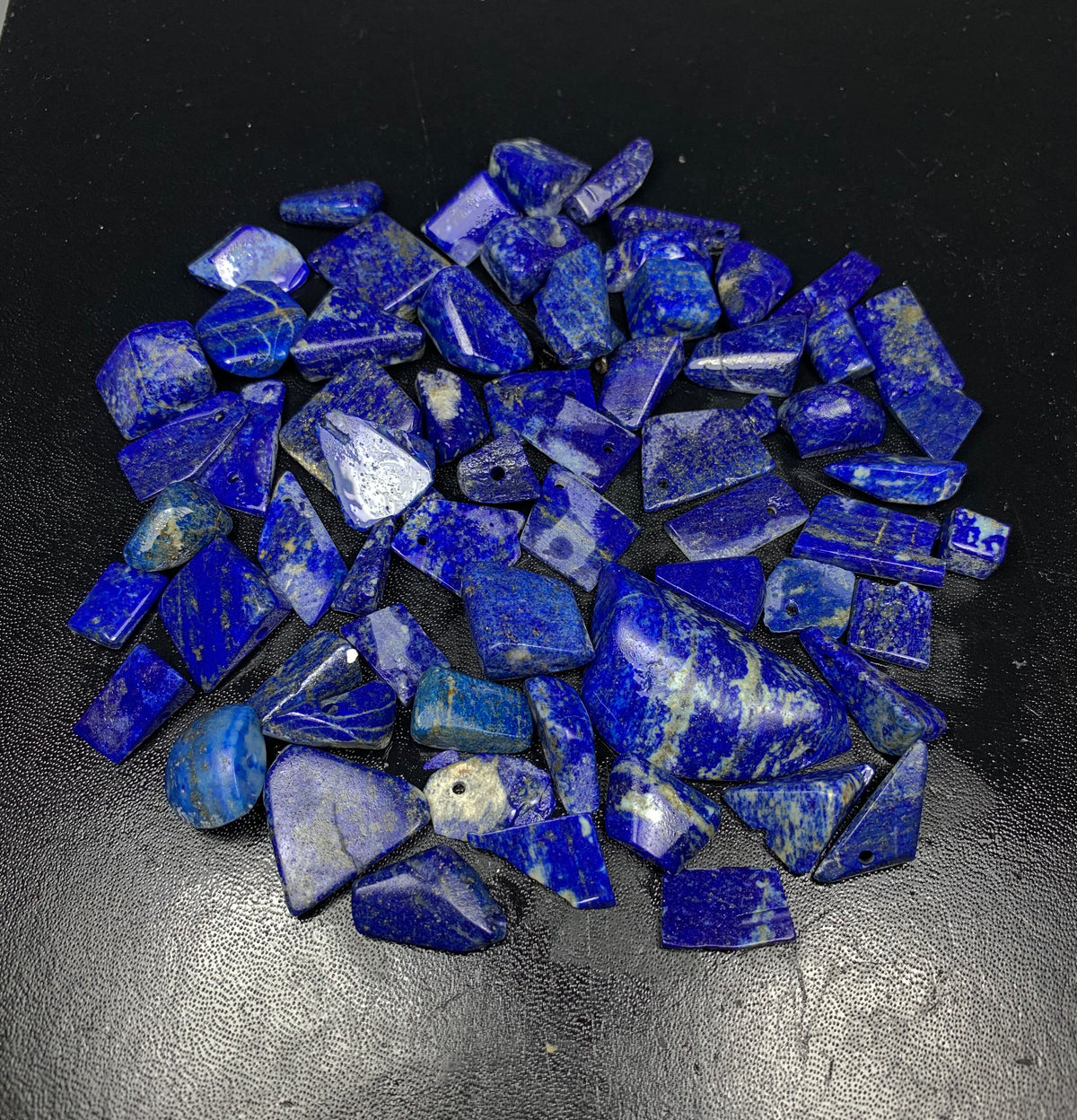 Drilled Polished Lapis Lazuli Gemstone Lot from Afghanistan – 135 g