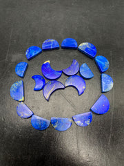 Lapis Lazuli Polished Moons from Afghanistan – 62 g | 22 Pieces