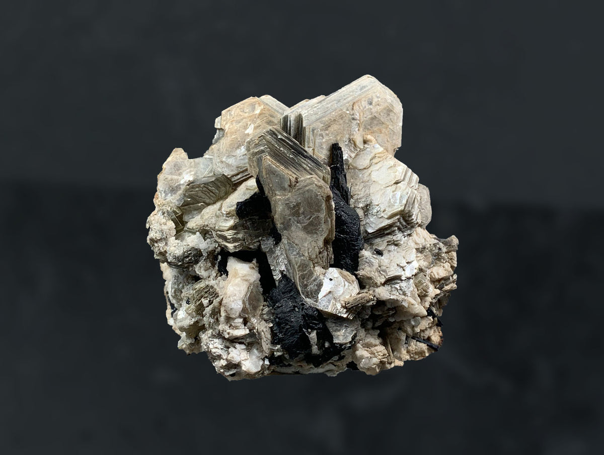 Schorl Tourmaline on Star Mica from Skardu, Pakistan – 163 g