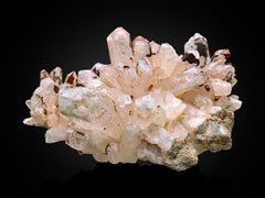 Iron Coated Quartz Cluster on Matrix from Pakistan